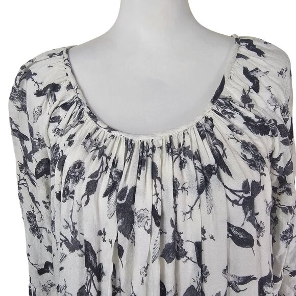 Ivy Jane Floral Print Tunic Top Sz S Viscose Floral Crochet Boho Hippie Peasant - Picture 12 of 12